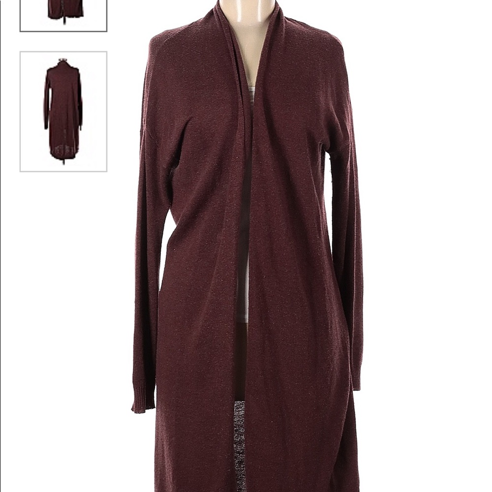 Long Maroon Cardigan